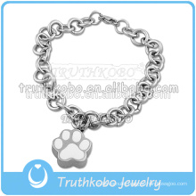 316L Stainless Steel With Paw Print Keep Pet Dog Ashes In the Bracelet